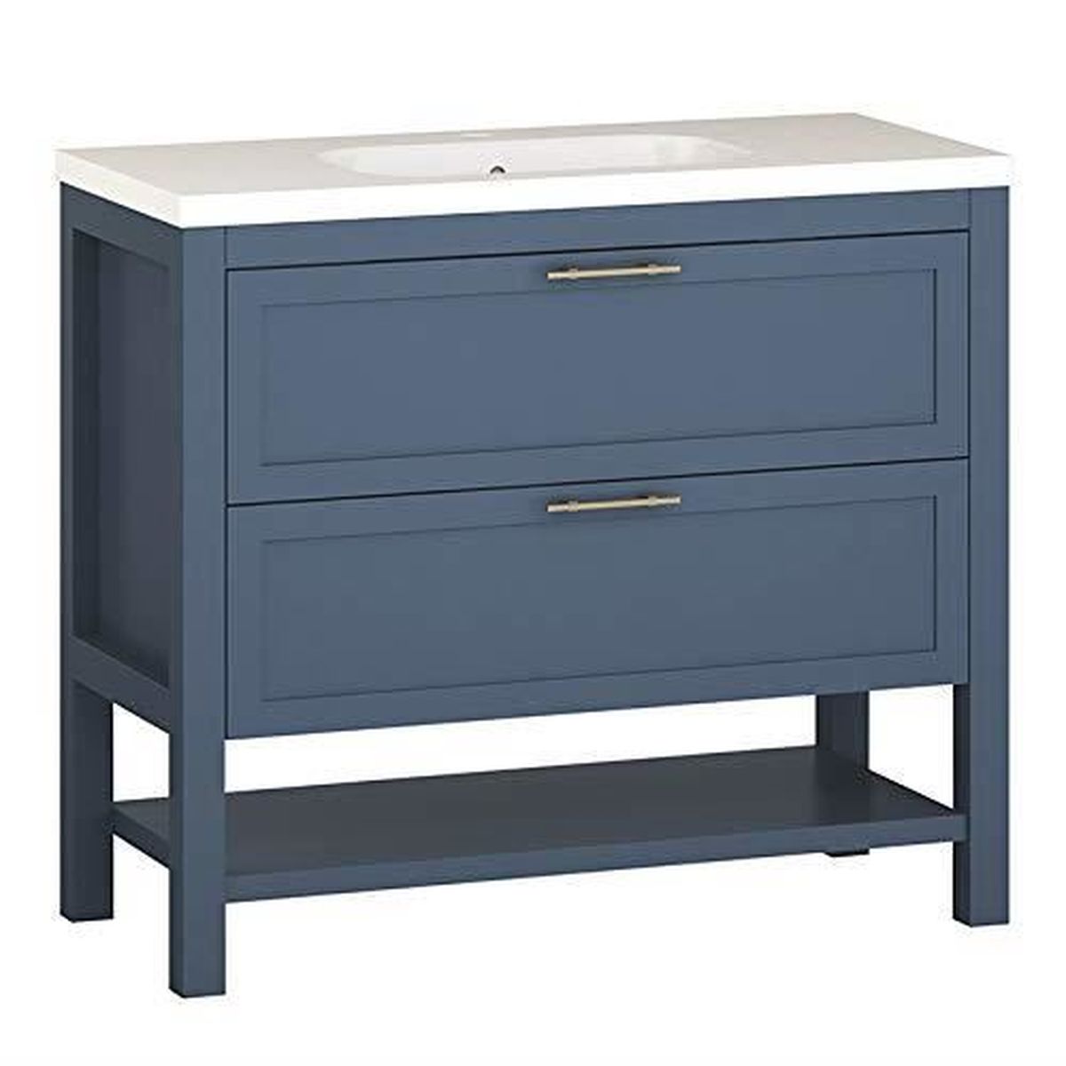 Meuble Salle De Bain Largeur 100 Cm Meuble De Salle De Bain Largeur 100 Cm Du Style Classique Kansas Bleu Mat Poignee Or Vieilli 101 X 89 X 46 Cm Meuble Lavabo Achat