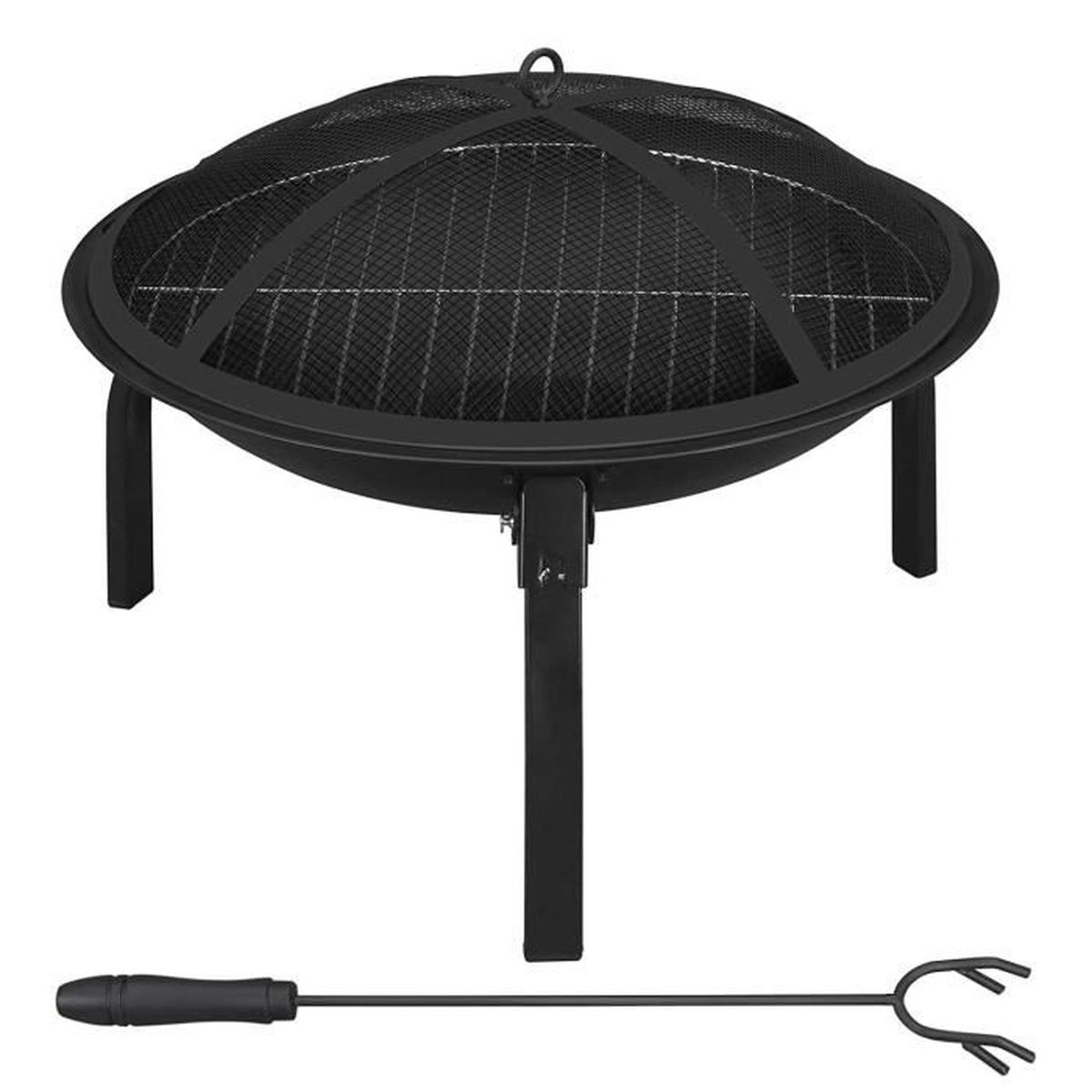 Songmics Brasero Barbecue Foyers Et Braseros Avec Grille Couvercle