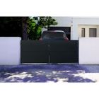 Lot Portail battant et Poteaux - Casanoov - NALI - 3m H.120cm - Noir mat - Acier / 2 Poteaux DARIO 8x8cm H.170cm