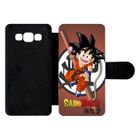 MY-KASE Etui à rabat galaxy a5 (2015) - dragon ball kid san goku - simili-cuir - noir