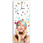 FEEBY Horloge murale, femme en couleurs (I-14165) 30x90 cm