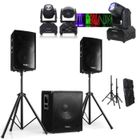 Pack Sono 2000W Ibiza Sound - Caisson 800W - 2 Enceintes 600W - 1 Lyre Beam DMX RVBB LMH250-RC - Mariage - Evènement - Fête