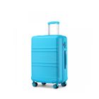 Kono Valise Cabine Grand Taille 75x48x30cm Valise Bagage a Main Rigide ABS Valise de Voyage à 4 roulettes et Serrure TSA, R-bleu