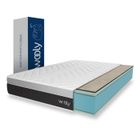 WOOLY BEDDING Matelas WOOLY LEVEL XL 160x200 cm-épaisseur 30 cm-Mousse GEL rafraîchissant-Mémoire de forme-Haute Densité-Laine-Latex70-Confort