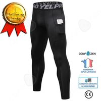 CONFO® Pantalon de fitness pour hommes avec poches - Noir - Respirant - Taille M