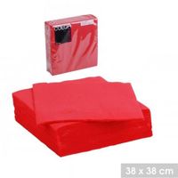 Serviettes de Table Jetable Rouge 38 x 38 cm ( lot de 150 Pièces ) Linge de Table en Papier Micro Gaufré Feuille double Epaisseur