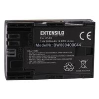 EXTENSILO Batterie compatible avec Canon EOS 6D Mark II, 70D, 5DS R, 6D, 7D, 60Da, 60D appareil photo, reflex numérique (2000mAh,