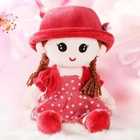 ITODA Poupée De Chiffon 50 Cm – Violette, Chapeau Et Jupe, Peluche Douce, Cadeau Anniversaire/Noël Pour Fille