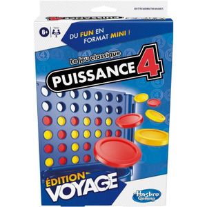 JEU SOCIÉTÉ - PLATEAU Hasbro Gaming Puissance 4 édition Voyage, Jeu Port