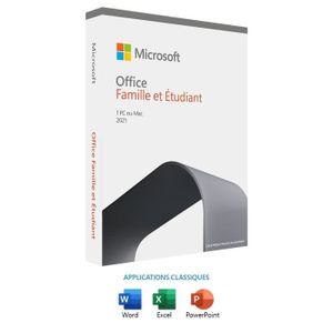 BUREAUTIQUE Logiciel Microsoft Office Famille et Etudiant 2021