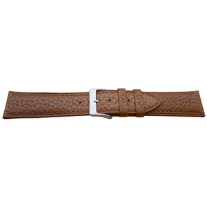 Lot De 2 Bracelets De Montre En Cuir Marron - Largeur 20 Mm - Boucles Carrées Acier à Ardillon - Neufs
