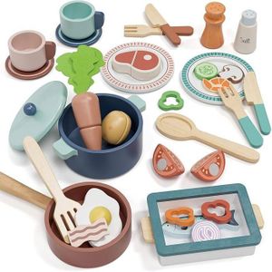 KRUZZEL Cuisine Enfant Blanche 22116 - Jouet Éducatif Complet Avec Accessoires Réalistes - Pour Enfants Dès 3 Ans