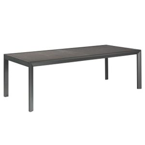 TABLE DE JARDIN  Table de jardin à rallonge Lippi 270x100cm grise G