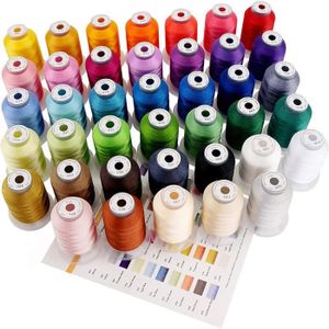 63 Fils à Broder Polyester - 500m Par Bobine - 40wt - Pour Machine à Broder