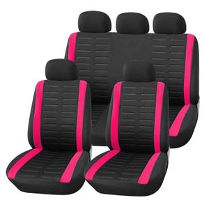 HOUSSE DE SIÈGE upgrade4cars Housse de Siege Voiture Universelle Rose Noir | Ensemble de Housses Siège Auto Universel | Couvre Sieges pour Avant