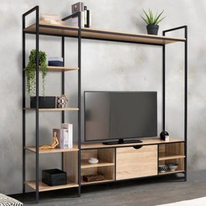 MEUBLE TV Ensemble meuble TV 170 cm DETROIT avec étagères de