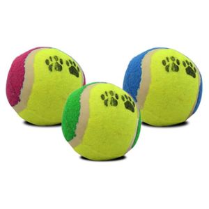 BALLE DE TENNIS Lot de 6 paquet de 3 balle de tennis pour chien avec 3 couleur differente, balle amusante, interactive pour chien