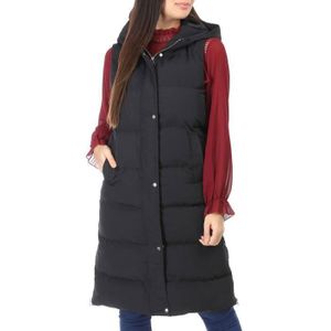 doudoune longue sans manche beige