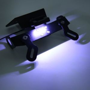  Umisu Universel Support de Plaque d'Immatriculation de Moto  avec Lumière LED Support Réglable en Aluminium CNC Support Arrière pour Moto  Noir
