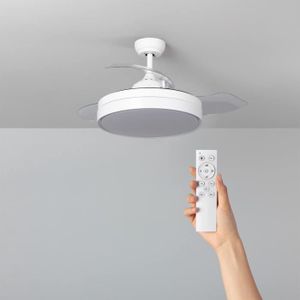 VENTILATEUR DE PLAFOND TECY Ventilateur de Plafond LED Dalori Blanc 106cm