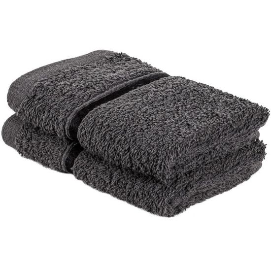 Ensemble Serviettes De Bain 100% Coton 700 GSM - 2 Serviettes, 2 Essuie-Mains, 4 Débarbouillettes (Gris)