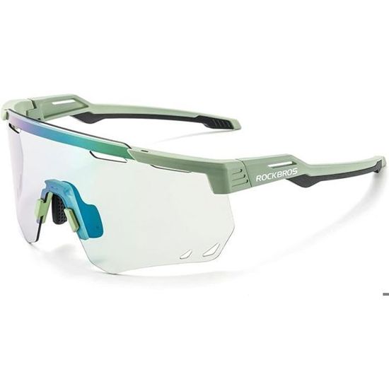 ROCKBROS Lunettes de soleil photochromiques Protection UV400 Monture TR90 Coupe-vent ROCKBROS Lunettes de soleil photochromiques Protection UV400 Monture TR90 Coupe-vent