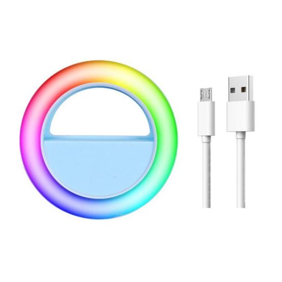 Flash photo,Mini anneau lumineux LED pour téléphone Portable, lampe pour Selfie, 3 niveaux d'éclairage, Clip - Type Rose - Sport