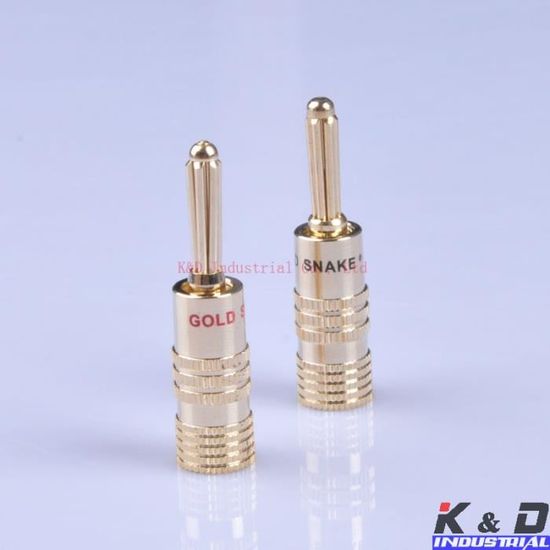 CERRXIAN Fiches Banane Or 2mm Pour Haut-Parleurs - Connecteurs Audio à Vis (4 Pièces)