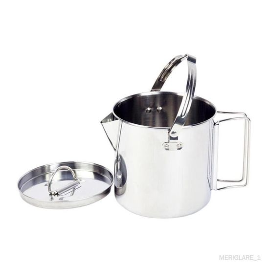 Bouilloire De Camping En Acier Inoxydable Toyvian - Capacité 0,8 L, Pour Cuisinière à Gaz Ou Feu De Camp