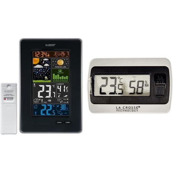 Station Météo La Crosse Technology WS6210 - Phases De Lune, Thermo-hygro - Noir
