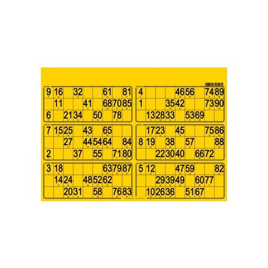 Cartons De Loto - 6 Grilles Par Plaque, Carton Rigide 1mm, Couleur Lilas, Pour Parties Fréquentes