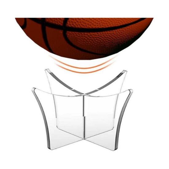 Vitrine Acrylique Pour Ballon – 30 X 30 X 30 Cm – Fond Miroir Et Support – UV – Basketball, Rugby, Football