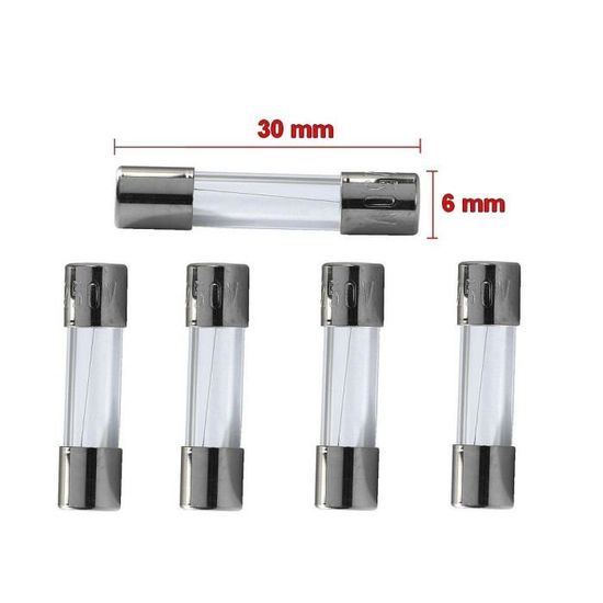 Heyiarbeit Lot 50 Fusibles Verre Rapide 6x30 Mm – 12A 250V – Protection Electronique