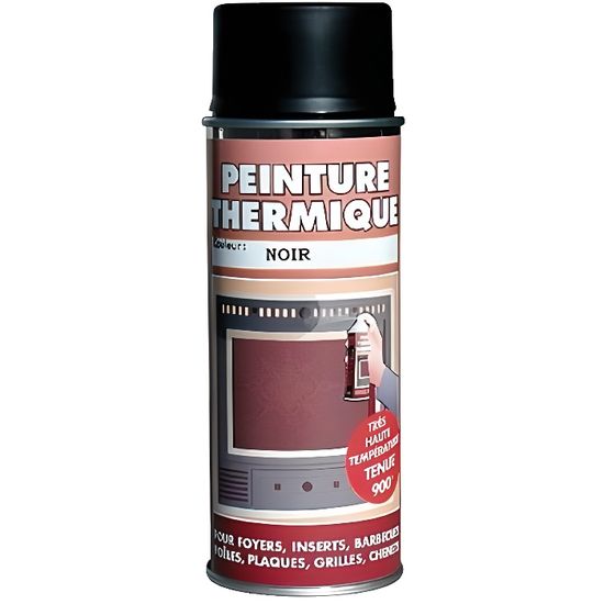 Aerosol Peinture Thermique Noire 400ml Resitante Aux Flammes Et A Haute Temperature Pour Insert Poele Foyer Cheminee Four Cuisine Achat Vente Peinture Vernis Aerosol Peinture Thermique Cdiscount