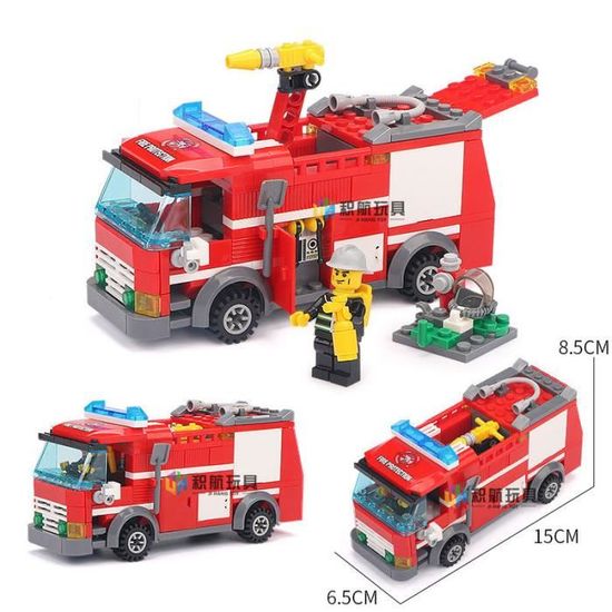 Puzzle 64 pièces - Pompiers en ville