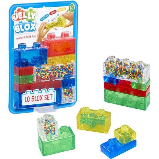 Jelly Blox Goliath - 10 Blocs Sensoriels Souples Pour Enfants Dès 2 Ans - Jeu De Construction Lavable Pour Motricité Fine - 3