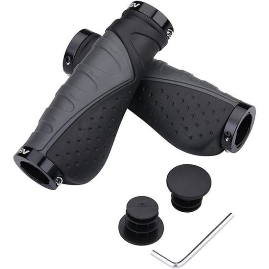 Poignées De Guidon VTT En TPR Ergonomiques - Diamètre 22,2mm, Pour Vélo De Montagne