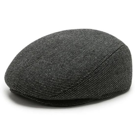 Béret Plat Homme En Laine Vintage - Taille 59 - Marque Derly - Fait Main - Occasion En Bon état