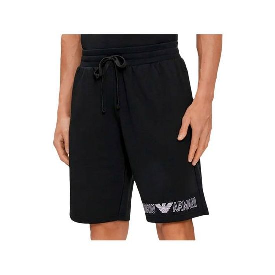 Short Homme Emporio Armani Eagle GA Noir Coton Noir Cdiscount Pret a Porter