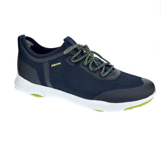 Baskets basses GEOX Nebula Homme Bleu Textile Lacets Bleu Cdiscount Chaussures