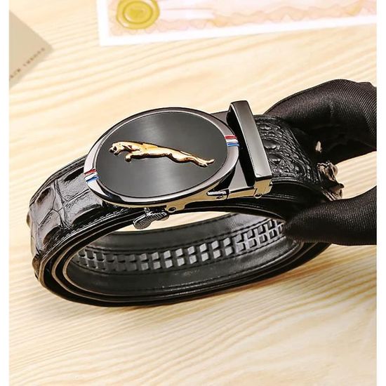 Ceinture Jaguar pour Hommes en Cuir de Crocodile Haut de