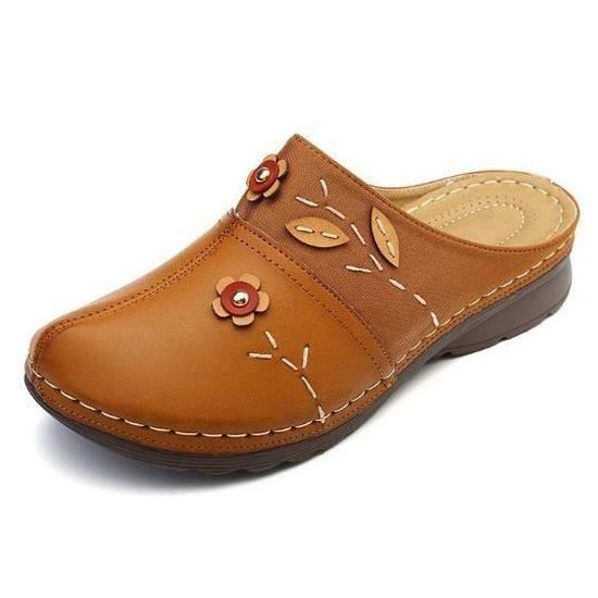 Sandales Femme Sbicca En Cuir - Talon Compensé Avec Motif Fleur Et Abeille - Taille US 9 - Neuf Sans Emballage