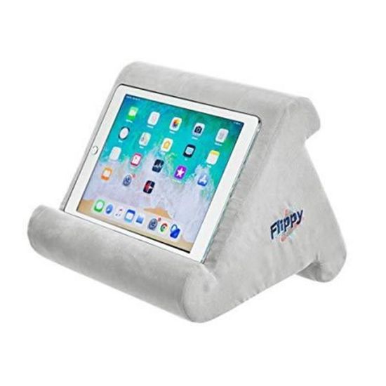 ZEUSE Support Coussin Tablette - Oreiller Lecture Multi-Angles Lit Canapé Genoux Gris