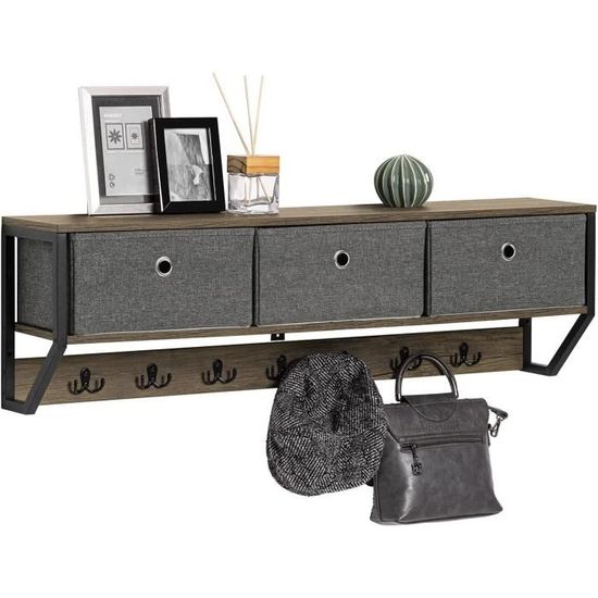 Meuble à Chaussures SoBuy 6 Compartiments - Porte De Grange Coulissante - 120x35x45cm