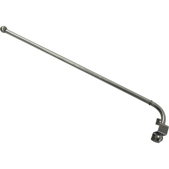 GARDINIA Tringle à Fixation par Pression, Extensible, Montage sans Perçage ni Vis, Acier