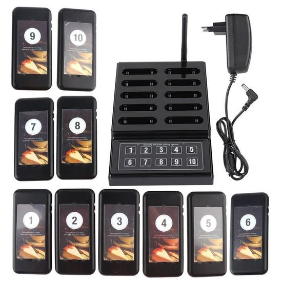 Qiilu système de téléavertisseur Récepteur de système d'appel sans fil Qiilu système de téléavertisseur Récepteur de système d'appel sans fil