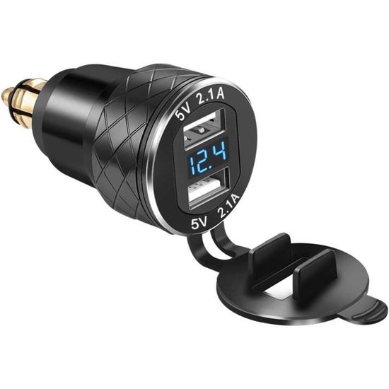 MotoCity 5 V 3.1 A Impermeabile Moto Dual USB Caricabatterie Da Auto LED Presa di Ricarica Splitter Adattatore Presa Caricabatterie con Cavo Vite Set