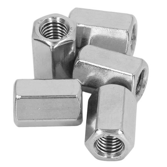 Écrous Hexagonaux Longueur DIN 6334 En Laiton - M2 à M6 (lot De 10 Ou 1)