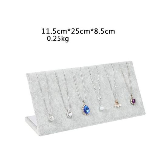 Mallette Présentoir à Pendentifs En Velours Gris - Neuf Avec étiquettes - Pour Bijoutier Ou Collection