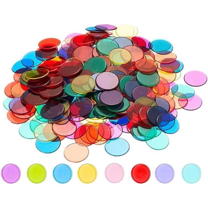 200 Jetons Bingo Multicolores - 15mm - Pions Pour Jeux De Société, Loto, Comptage